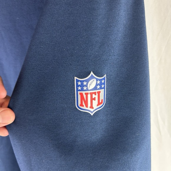 New England Patriots Sweatshirt Men XXL Blue Nike NFL Therma Fit Hoodie On Field - Picture 12 of 14